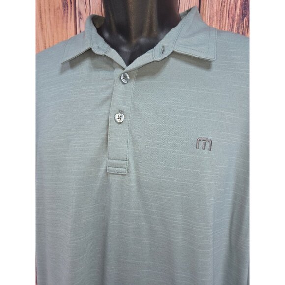 Travis Mathew Mens Polo Shirt Large Sage Green - Picture 3 of 7